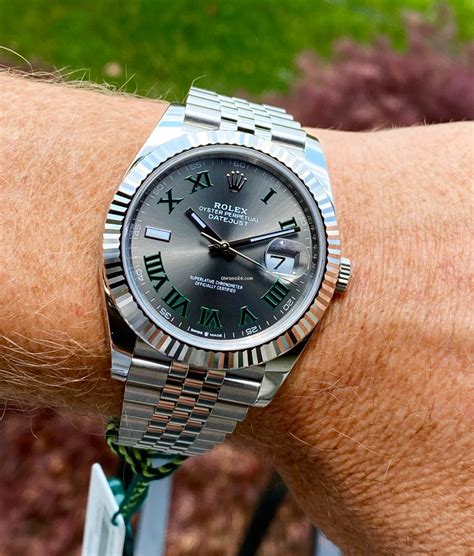 rolex datejust 41 rhodium jubilee roman|rolex wimbledon 41mm jubilee.